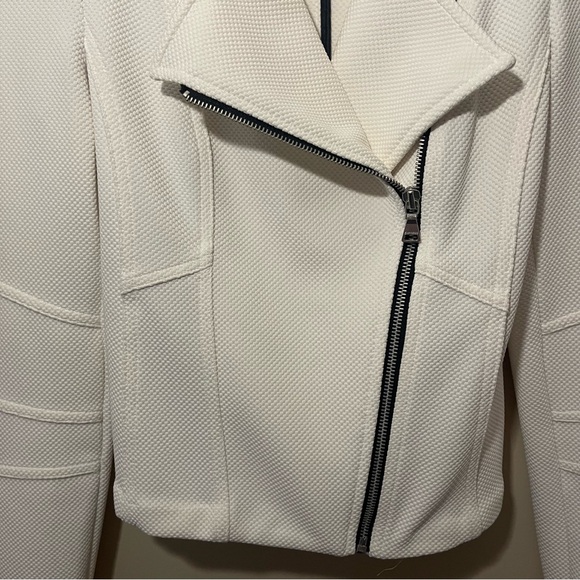 White Knit Moto Jacket - Picture 5 of 6
